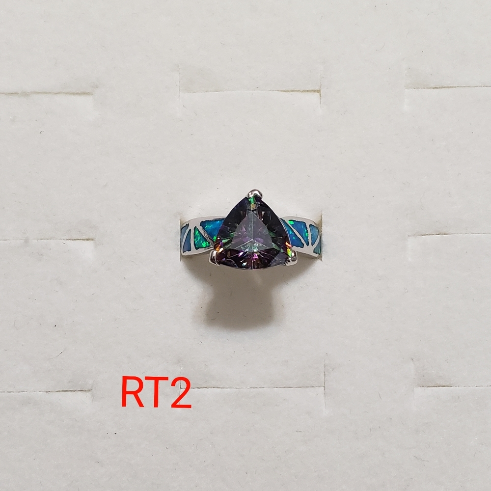Fire Opal Rings - Size 6 - Picture 2 of 3